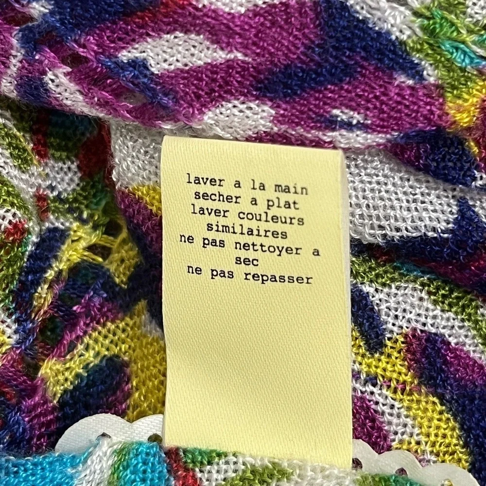 Pins‎ & Needles Square Scarf Fringed Viscose Bright Multicolor Floral